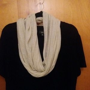 Sparkly gold off white thin infinity scarf